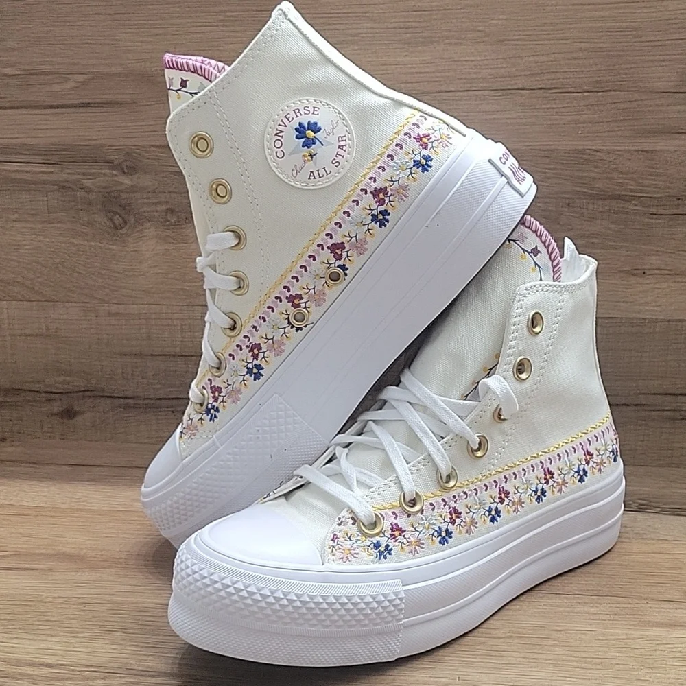 Converse White High-Top Sneakers with Classic Design - Picture 2 of 15